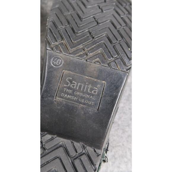 Sanita Shoes Womens 40 Clogs Comfort Slip On Danish Patent Leather Work Classic - Picture 14 of 16